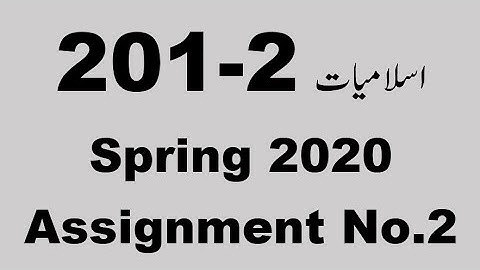 AIOU Code 201 Solved Assignment No.2 Spring 2020