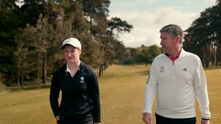 Playing the 18th with Lottie Woad at Farnham Golf Club - The English U18 Championship
