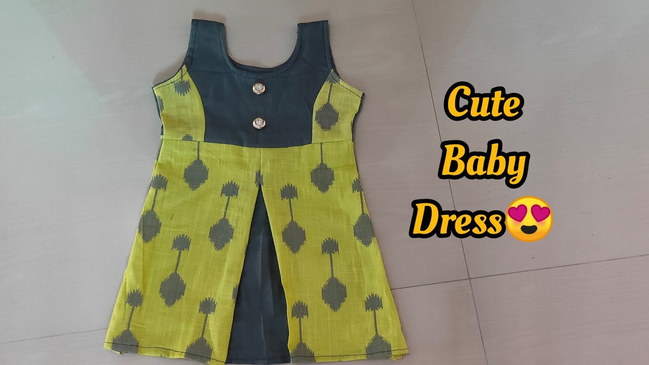 Baby dress cutting and stitching method/ baby dress design / cute dress