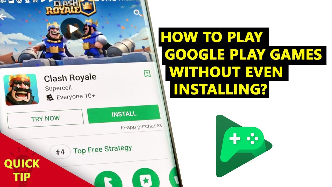 How to play games without installing from playstore? 