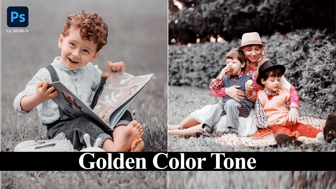 How to create golden color effect theme on photoshop… - YouTube