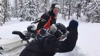 Поездка из Кемерово на приют &quot;Таскыл-Кантри&quot; на снегоходах Ski-doo Summit, Lynx army 69