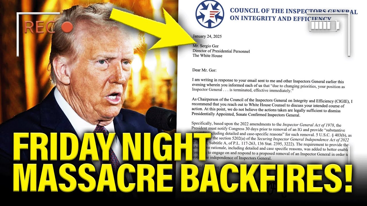 Trump Hit with MASSIVE LEGAL THREAT by IG’S he FIRED