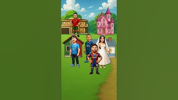 Whose House Is It? Ronaldo🐐 Messi⚽ Georgina❤ MrBeast😎 #shorts #football #cartoon