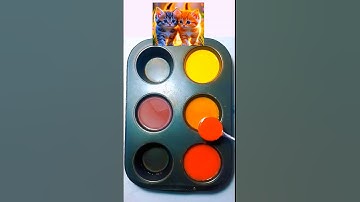 💛🧡❣️What color do mixed flags make? #paintmixing #colormixing #satisfyingart #asmart