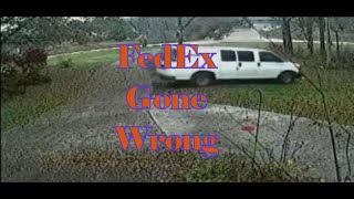 FedEx digs up yard.