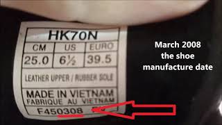 original Asics sneakers production date 