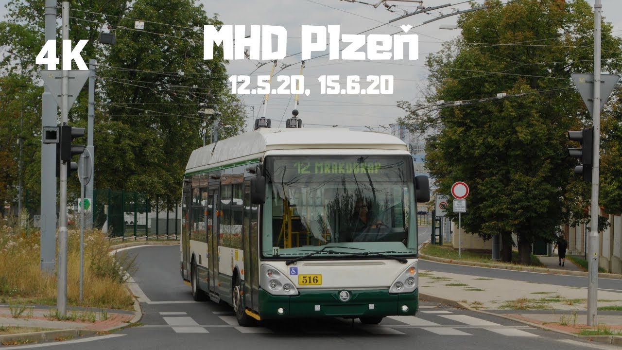 4K | [Plzeň] MHD Plzeň 12.5.,15.6.2020 | Tramvaje, trolejbusy, autobusy