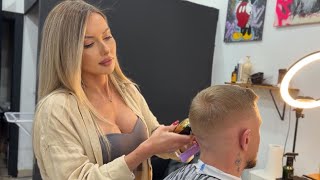 He Wasn’t Ready for This Hair & Beard Combo… 😳✂️