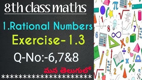 8th class maths//chapter-1 Rational Numbers//Exercise-1.3//Part-3//SSC syllubus in telugu