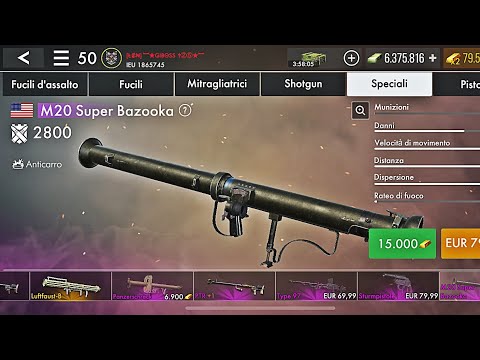 World War Heroes||The new M20 SUPER BAZOOKA available for gold !💰🚀buying,upgrading and testing it