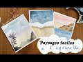 Aquarelle   3 paysages faciles dbutant