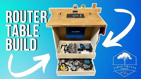 How to Make a Router Table with Router Lift and Dust Bucket!  #routertable #woodworking #woodshop
