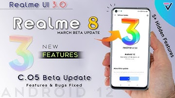 Realme 8  - C.05 New Beta Update | Realme 8 March C.05 Update | AOD Customize | Hidden Features⚡⚡