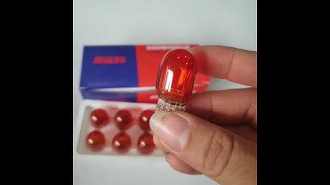 Hộp 10 bóng đèn xi nhan đèn phanh ô tô T20 2 tóc đui cắm 12v 21/5w màu vàng cam