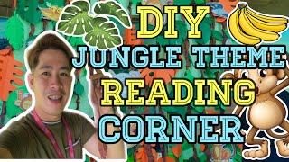 How to make a Safari Jungle Theme Reading Corner|DIY Jungle Theme Classroom #decorations #partydecor