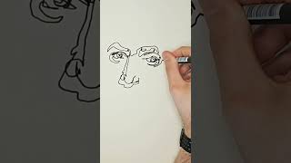 Minute Long Blind Contour Time Lapse 10 #blindcontourdrawing