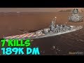 World of WarShips | Roma | 7 KILLS | 189K Damage - Replay Gameplay 4K 60 fps