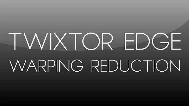 After Effects Tutorial: Twixtor Edge Warping Reduction