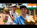 Delicious Fresh Coconut at Kovalam Beach, India 🇮🇳