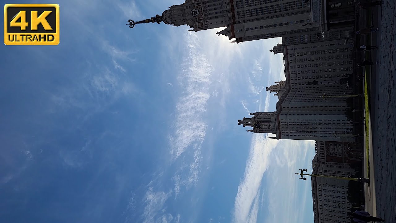 Sky over Moscow, Moscow State University, 09.10.21, 4K video quality