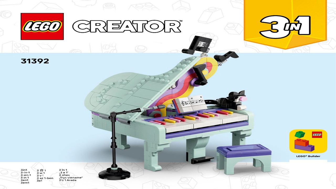 LEGO Creator 31392 Music Decor Piano building instructions