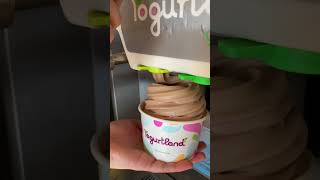 The most perfect frozen yogurt swirl #satisfying