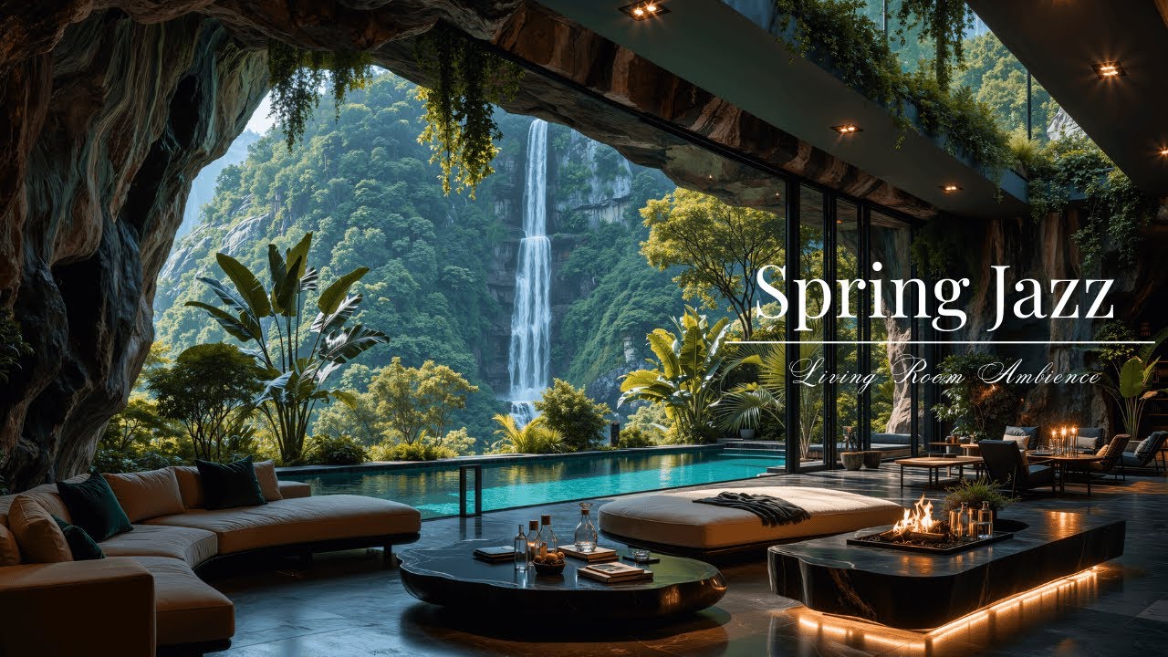 Спокойная Весенняя Джазовая Гостиная На Лоне Природы | Расслабляющий Джазовый Фон Для Снятия Стре...