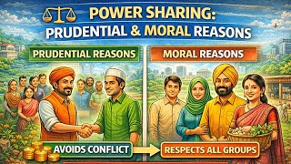 ⚖️ Power Sharing: Prudential &amp; Moral Reasons10th Class | Civics | 8 Marks Easy Explanation 