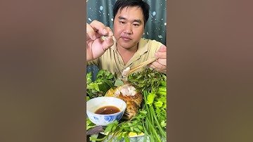 Cá chiên ăn với rau sống sầu đâu không thể nào thiếu mắm me nha | thánh sầu đâu 