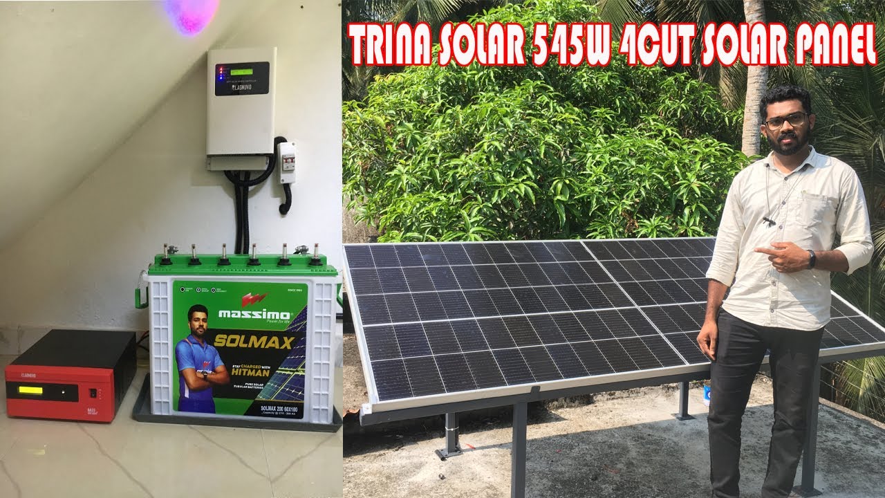 SOLAR INVERTER SYSTEM TRINA 545W 4CUT SOLAR PANEL - YouTube