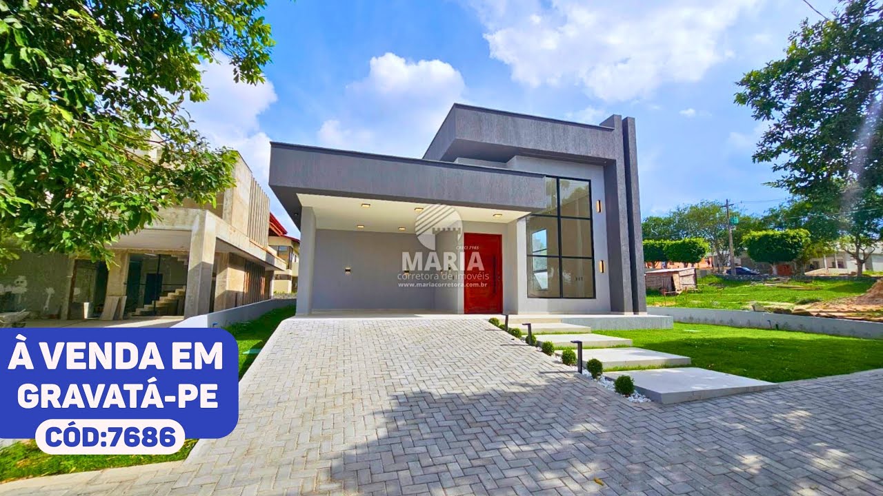 CASA À VENDA EM CONDOMÍNIO FECHADO GRAVATÁ-PE 