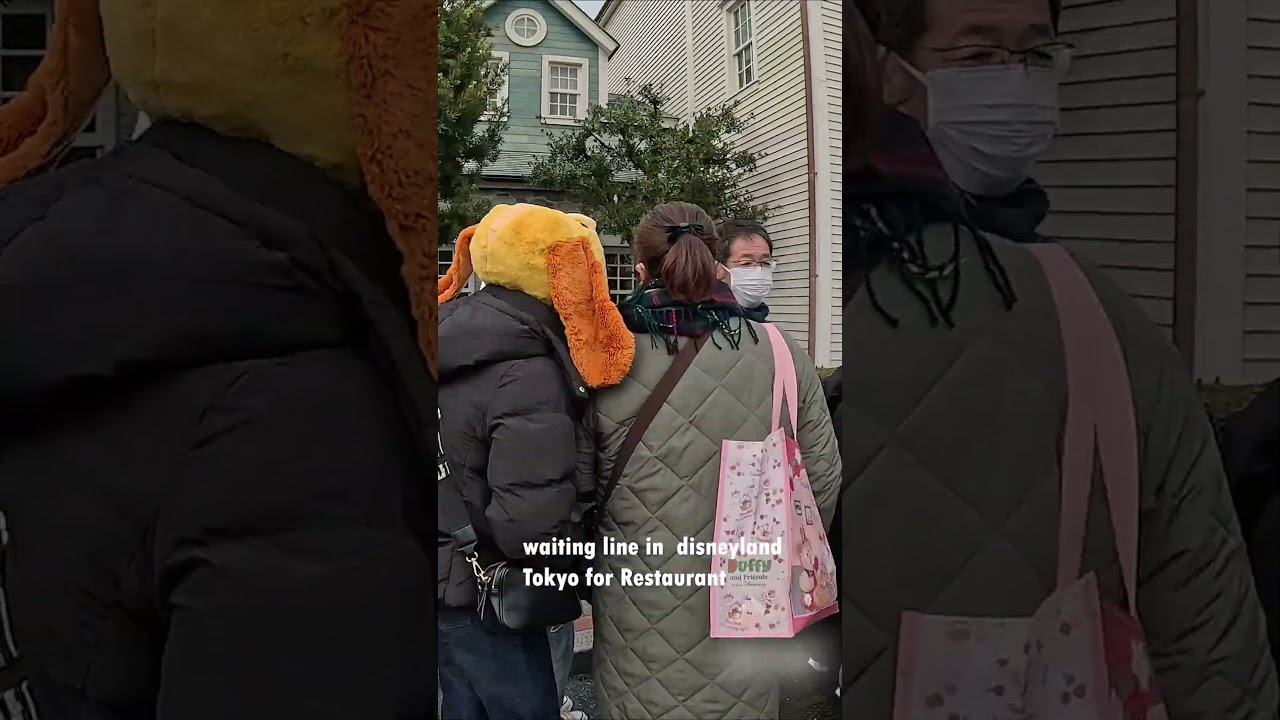Waiting line at one of Tokyo Disneyland  Restaurant .