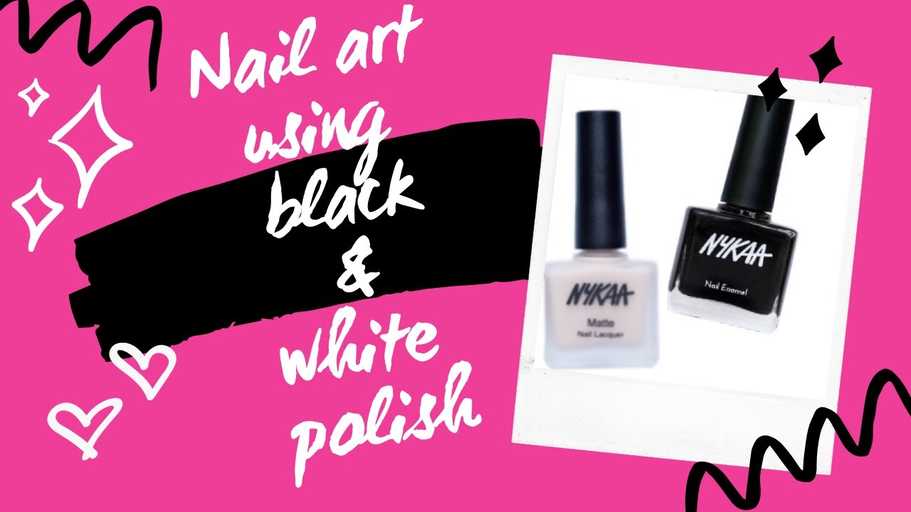 nail art using black and white