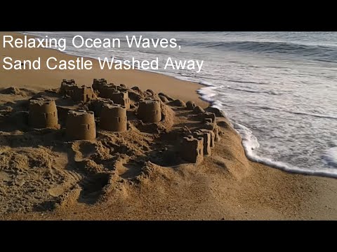 Sand Castle Destruction By Wave, Breach Sandcastle,
