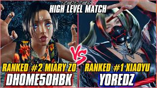 TEKKEN 8 ▰ DHOME50HBK (#2 Ranked Miary Zo) vs YOREDZ (#1 Ranked Xiaoyu) ▰ T8 RANKED GAMEPLAY