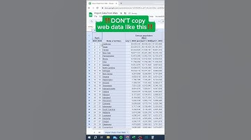 How to import Data from Web in Google sheets 👍 #shorts #shortsfeed #googlesheets