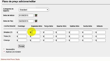 Vídeo Aula Sistema para Hotelaria  Check-in room  Adicionar Preço Quarto