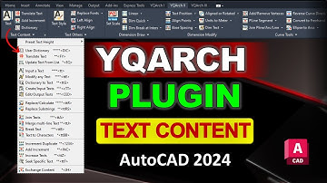 YQArch TEXT CONTENT | YQArch Plugin Tutorial for AutoCAD 2024