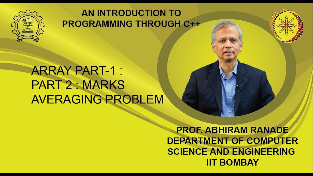 Lecture 15 : Array Part-1 : Part 2 : Marks averaging problem - YouTube
