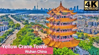 🇨🇳 4K | Walking in Wuhan's Yellow Crane Tower - A 2000 Year Old Pagoda - 4K Ultra HD