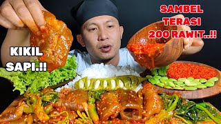 Kikil Sapi Pedas Dowersambel Terasi Petai Goreng Lalapan