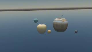 Apple Planet Bouncing in 3D | Solar System Size Comparison Animation