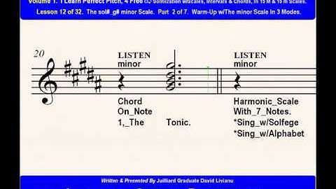 Part 2b. LESSON 12 of 32, The sol#_g# minor scale. EAR TRAINING EXERCISES