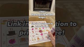 Macys Day Parade Bingo! Free Thanksgiving day bingo cards printables. #macysdayparade #thanksgiving