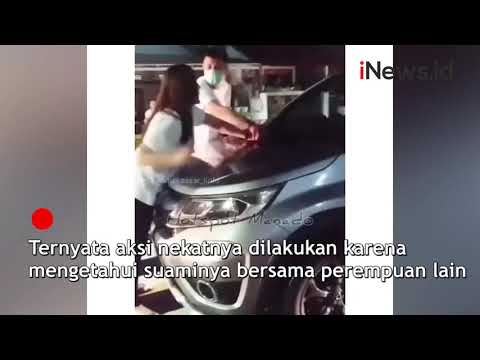 Video Viral Perempuan Cegat Suami Bersama Selingkuhannya di Manado