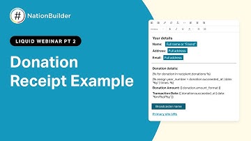 Example of Donation Receipt with NationBuilder