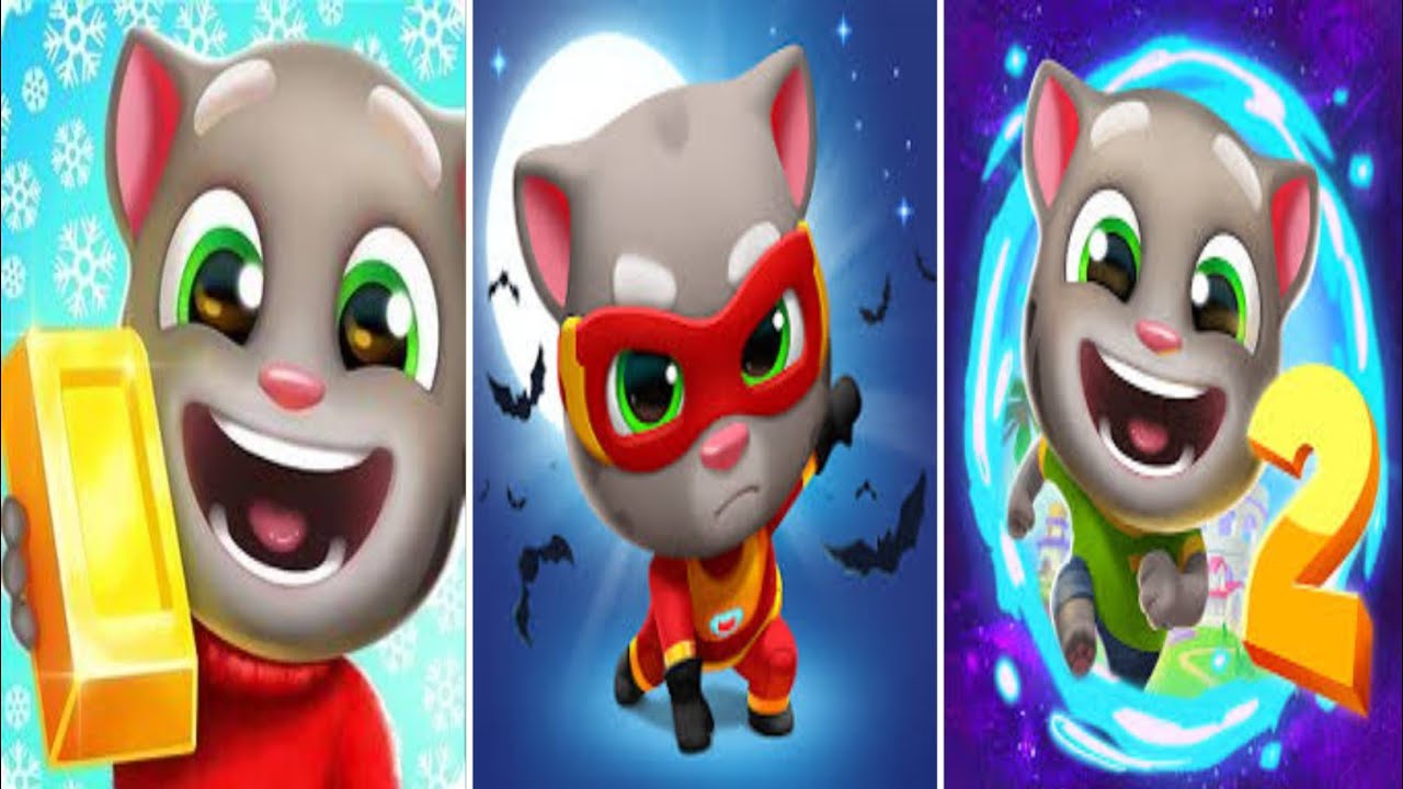 Talking Tom Gold Run Vs Talking Tom Hero Dash Vs Talking Tom Time Rush Android iOS Gameplay 