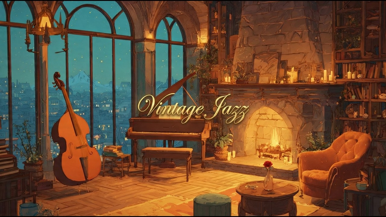 Vintage Jazz Lounge 🎷 Cozy Piano & Upright Bass for Relaxing Nights ...