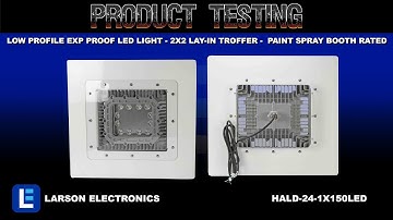 Low Profile Explosion Proof LED Light -2x2 Lay-In Troffer -Class 1 Div 1&2 - Paint Spray Booth Rated